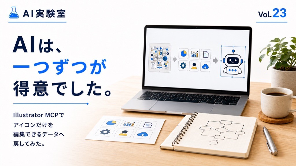 Illustrator MCPでアイコンを一つずつ編集できるデータへ戻す実験のアイキャッチ画像